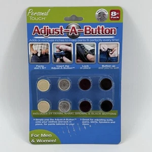 Adjust A Button 8 Buttons for Men & Women's Jeans To Adjust Fit New In Package - Picture 1 of 2