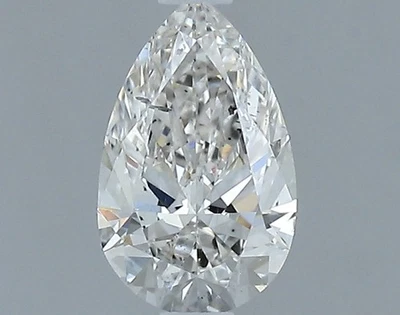 0.50ct GIA Certified Natural White Pear Cut Brilliant Loose Diamond I-SI2 - Image 1 of 3