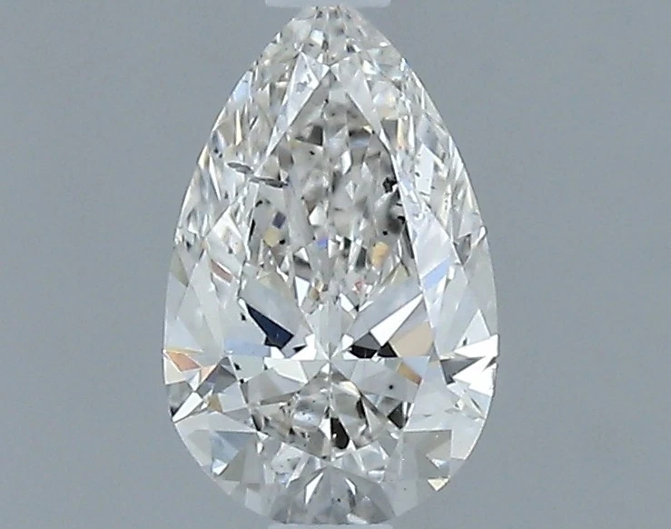 0.50ct GIA Certified Natural White Pear Cut Brilliant Loose Diamond I-SI2 - Image 1 of 3
