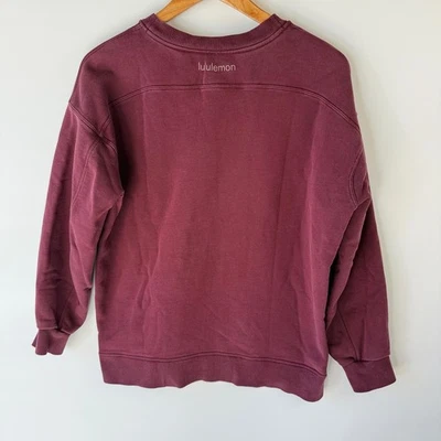 Sudadera Lululemon de gran tamaño cuello redondo talla 4?  Borgoña Granate Foto 1 de 4