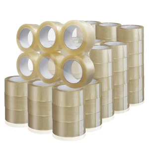 72 Rolls Clear Packing Tape Box Shipping- 1.8 mil 2" x 110 Yards - Picture 1 of 1