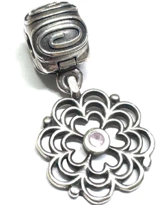 Pandora Plata Esterlina Madera de Perro Clip Colgante con Circonita Rosa - 790812PCZ - Imagen 1 de 10