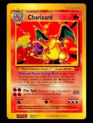 Pokemon CHARIZARD Japanese COROCORO Non Holo JUMBO PROMO Base Set Card 4/102 NM - Image 1 of 2