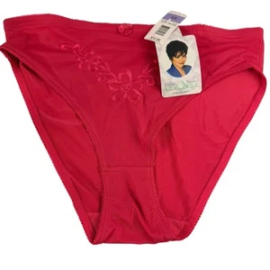 Vintage Delta Burke Panties Sz 9 2X Satin High Cut Panty Silky Second Skin Pink - Picture 1 of 13