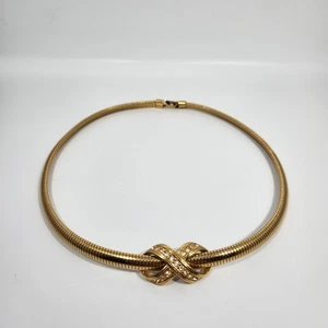 Vintage AVON 1995 Classical Small Goldtone Choker Necklace - Picture 1 of 10