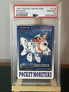 Pokemon 1997 Bandai Carddass PSA 10 Seaking Gem Mint - Pop 8 - Picture 1 of 2