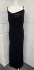 Belle Vere Black Velour Formal Occasion Long Dress Cowl Neck. BNWT Size M. PB