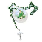 San Judas Tadeo Rosario con Caja Verde / St Jude Thaddeus Green Rosary with Case