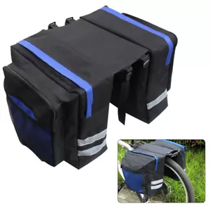 Waterproof Double Panniers Bag Bike Bicycle Cycling Rear Seat Trunk Rack Pack - Picture 1 of 12