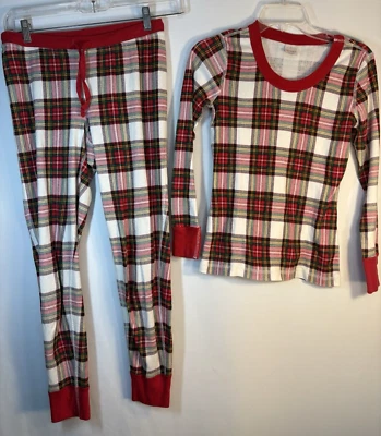 Hanna Andersson Pajamas Set  Adult S Small RED Plaid 2 Piece Top Pants Womens - Image 1 of 4