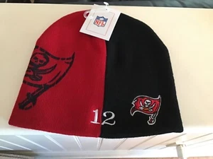 Tom Brady Personalized #12 Tampa Bay Buccaneers NFL Black and Red Winter Knit - Picture 1 of 1