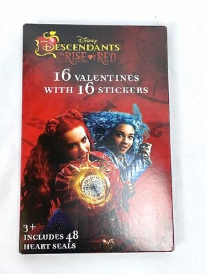 Disney Descendant Rise of Red 16 Valentines Day Cards Stickers Exchange - Image 1 of 2