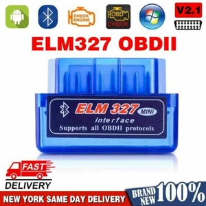 Car Bluetooth OBD2 Scanner Code Reader Automotive Read Tool OBDII ELM 327 - Picture 1 of 9