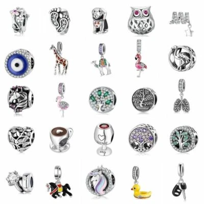 Charms Anhänger 925 Sterling Silber Charm Armband Gemischt Themen Damen Geschenk - Bild 1 von 4