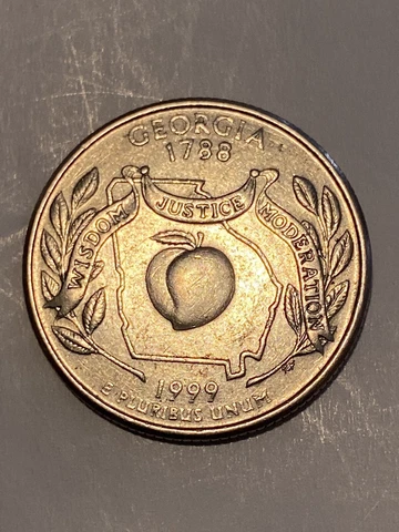 1999 GEORGIA STATE QUARTER RARE Cover