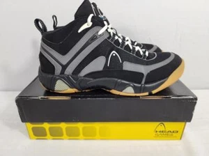 Head Indoor Leather Tennis Shoes (HGI1BLK) - Men's US 11 1/2, New in Box, Black - Picture 1 of 12
