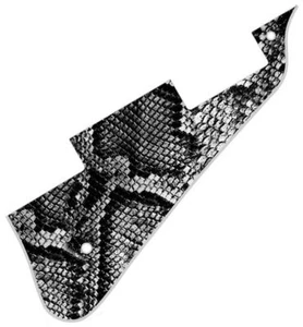 Pickguard Pick Guard Compatible with Gibson Les Paul Guitar Snakeskin BW - Picture 1 of 1