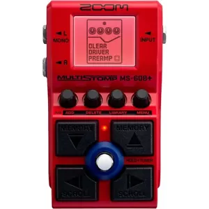 Zoom MS-60B+ MultiStomp Bass Effects Pedal Red - Picture 1 of 8