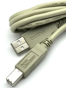 Adattatore originale Brother LB6420001 - cavo stampante USB A a USB B cavo marrone ~ 7 piedi - Foto 1 di 2