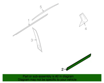 NEW GENUINE HYUNDAI RIGHT BELT MOULDING FOR 07-12 VERACRUZ (PN 83220 3J000) Foto 1 de 2