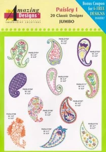 Diseños increíbles: Paisley I PC CD crear 20 diseños clásicos bordado coser JUMBO - Imagen 1 de 1