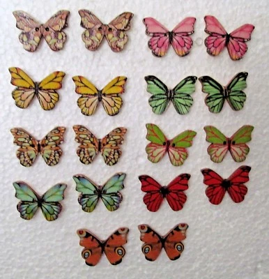 Aretes mariposa manchados de madera natural 9 estilos de colores U-Pick Foto 1 de 4