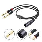 Heavy Duty XLR to Dual RCA Y Splitter Cable with Metal Winding Shielding