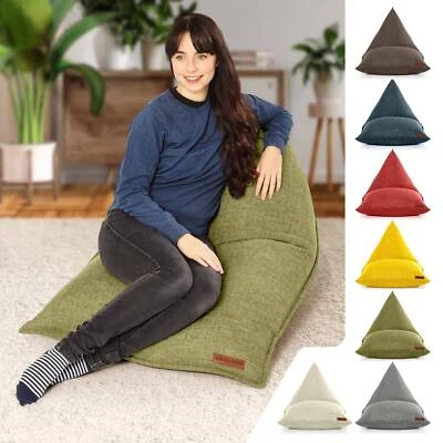 Dreieck Sitzsack mit EPS Füllung Relax Sitzkissen Bodenkissen Beanbag Sessel - Bild 1 von 4