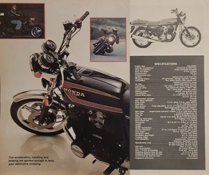 1977 Honda CB750 F2 Pin Up with Specs Print Ad - Picture 1 of 1