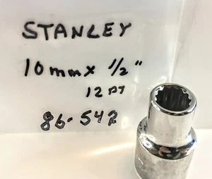 Stanley 10 mm x 1/2" Dr Socket 86-542 - 12 Point Free USA Shipping - Picture 1 of 4