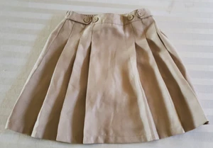 Chaps Beige Brown Uniform Skirt Skorts Girls size 16R Polyester - Picture 1 of 5