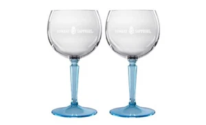 2x Bombay Sapphire Acrylic Balloon Gin Cocktail Glass Bowl Plastic Unbreakable - Foto 1 di 7
