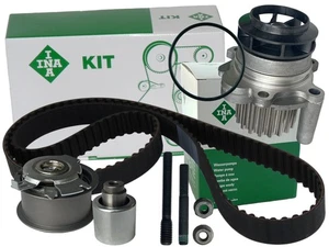 Zahnriemen Satz Wasserpumpe Original INA Audi Skoda Seat VW Passat 1.9 2.0 TDI - Bild 1 von 10