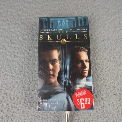 The Skulls VHS Tape 2000 Universal Studios Joshua Jackson Paul Walker New Sealed - Image 1 of 4