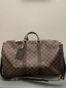Louis Vuitton Keepall 45 Damier Ebene Bandouliere mit Schulteriemen - Bild 1 von 13