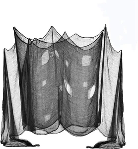 DealKits Halloween Deko Stoff, 600 x 120 Schwarz Dekogewebe für 120 x 600 cm  - Bild 1 von 7
