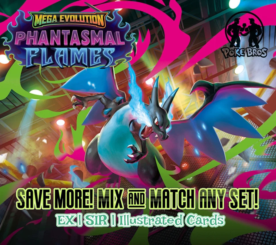 Phantasmal Flames Single ME2: EX, Mega EX e ilustración rara - Elige tu tarjeta Foto 1 de 1