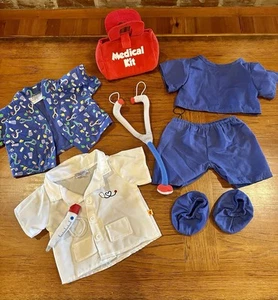 Build A Bear Lot Of 9 Items In “Is There A Doc-Bear In The House?” Theme EUC - Picture 1 of 5