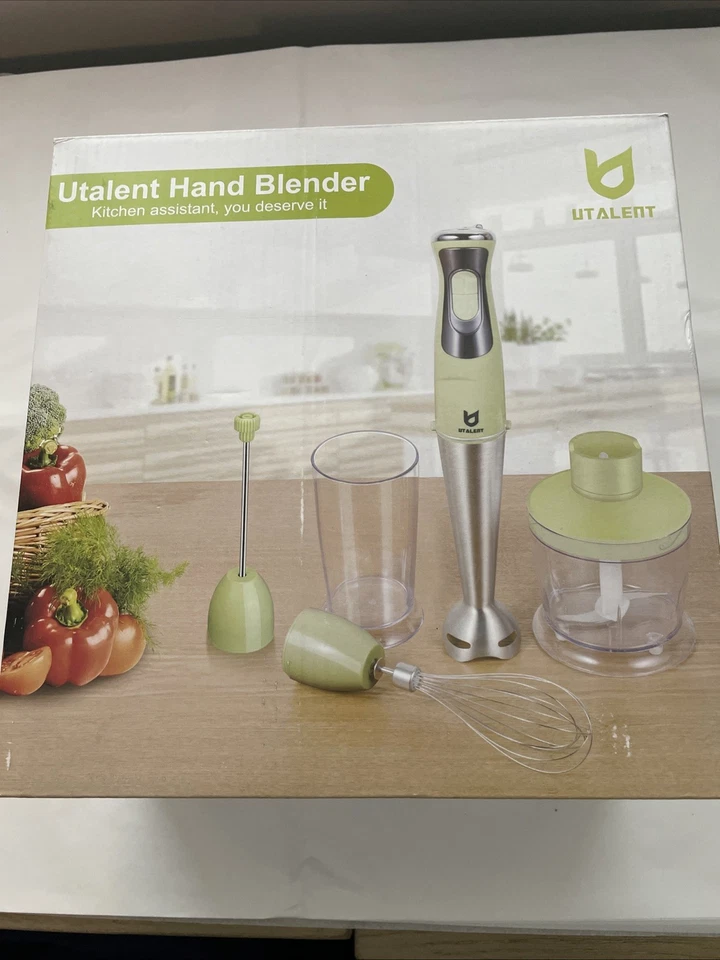 Batidora de mano Utalent verde perfecta para batidos espumador de leche batidora crema Foto 1 de 3