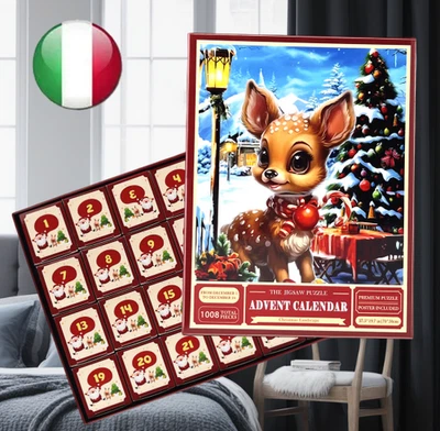 2025 Puzzle 1008 Pezzi Natalizio: Calendario Avvento, Attività Bambini Parentali - Immagine 1 di 4