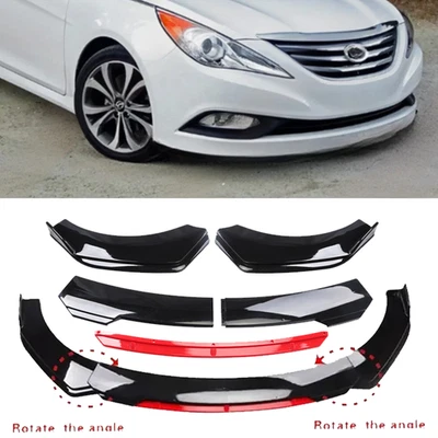 Front Bumper Lip Spoiler Splitter Body Kit For 11-14 Hyundai Sonata Foto 1 de 4