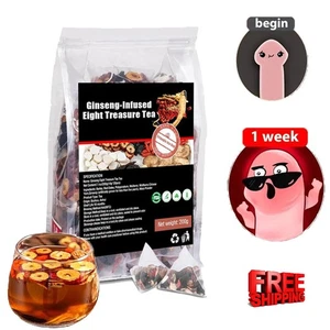 Té de ocho tesoros infundido con ginseng riñón ginseng Wolfberry morera salud - Imagen 1 de 18