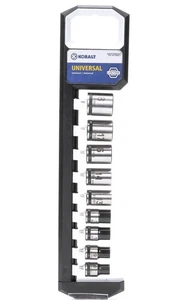 Universal Kobalt 9 Piece 3/8” drive Metric Spline Shallow Socket Set New - Picture 1 of 4