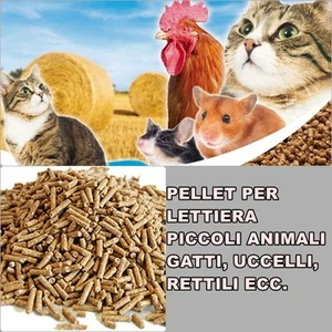 PELLET PER LETTIERE LETTIERA PICCOLI ANIMALI GATTI,UCCELI,RETTILI,ANIMALI ESOTIC - Imagen 1 de 1
