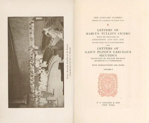 Letters Treatises Of Cicero And Pliny 1909 Harvard Classics Shuckburgh Bosanquet - Picture 1 of 8