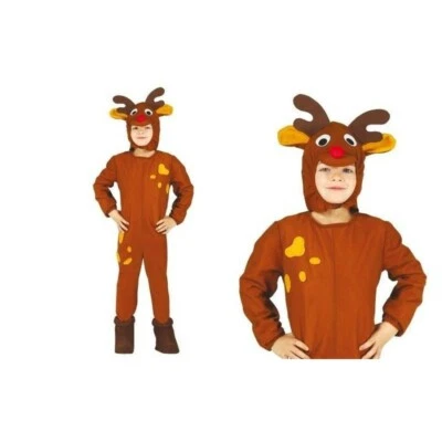 GUIRCA COSTUME RENNA CARNEVALE VESTITO GUIRMA BAMBINO NATALE PRESEPE UNISEX REINDEER