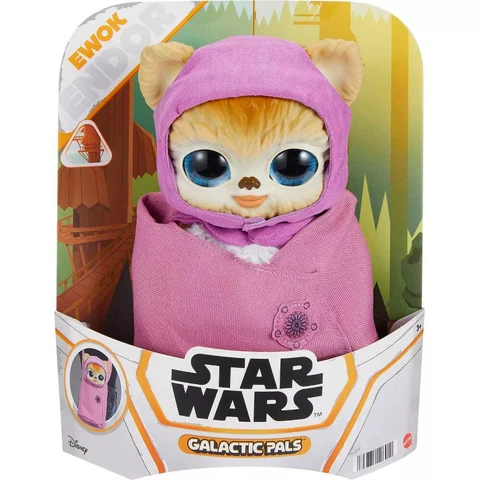 STAR WARS Galactic Pals, EWOK GIRL, 11" Pink PLUSH Figure & Satchel 2022 Cover