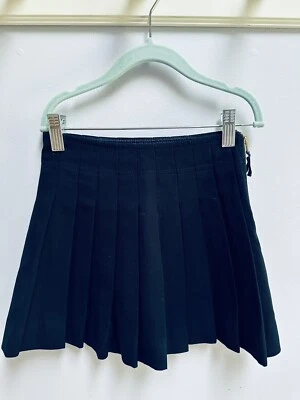 Crewcuts Girls Size 5 Navy Pleated Skirt in Twill Adjustable Tabs Fully Lined - Image 1 of 2