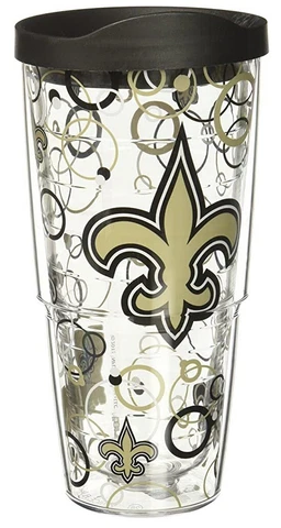 New Orleans Saints 24oz Tervis Tumbler with Lid-Made in USA-New Cover