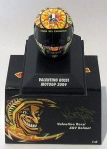 Minichamps 1/8 Scale 398 090046 - AGV Helmet Moto GP 2009 V. Rossi - Picture 1 of 1